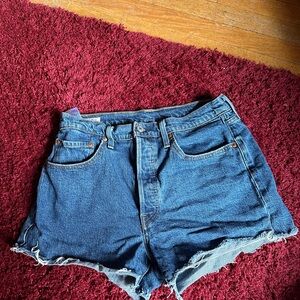 Levi’s 501 dark wash Jean shorts